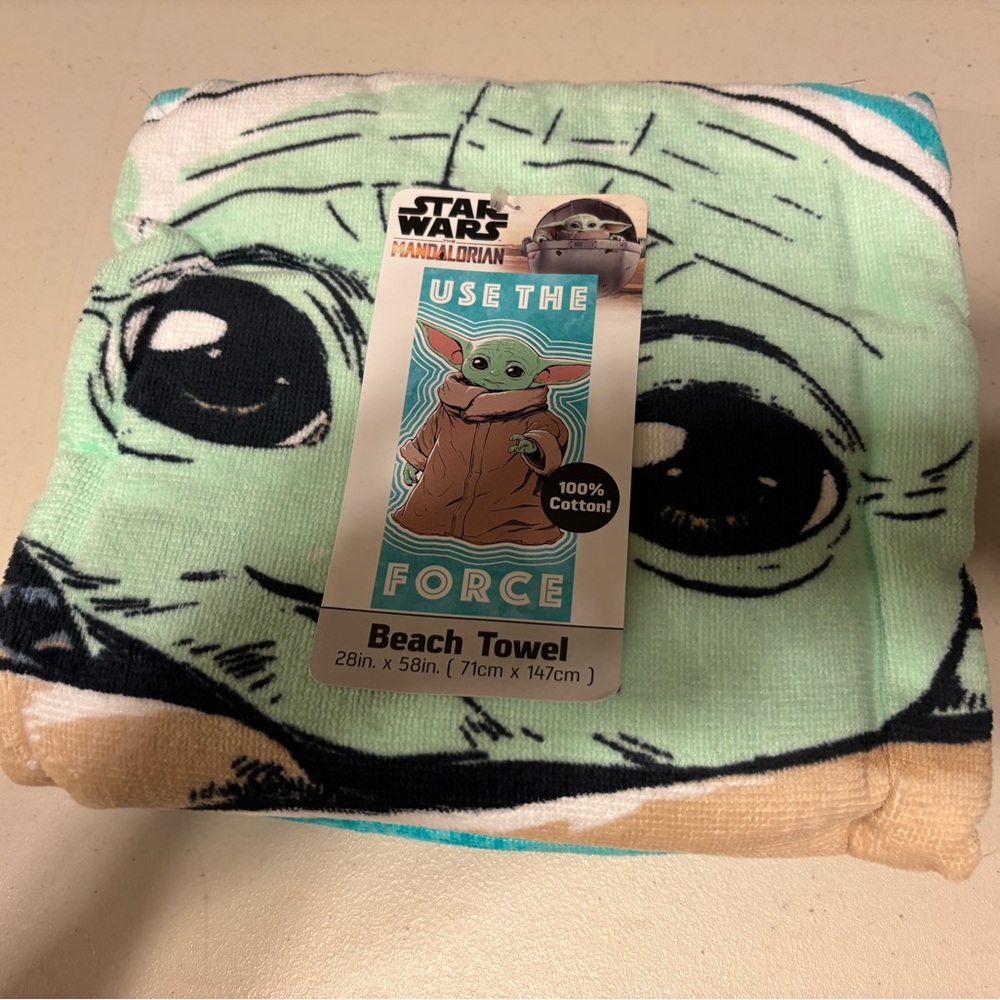 Star Wars Mandalorian Beach Towel. 28” by 58”